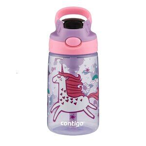 Contigo Kid's 14 oz. AutoSpout Straw Water Bottle - Lavender/Unicorns